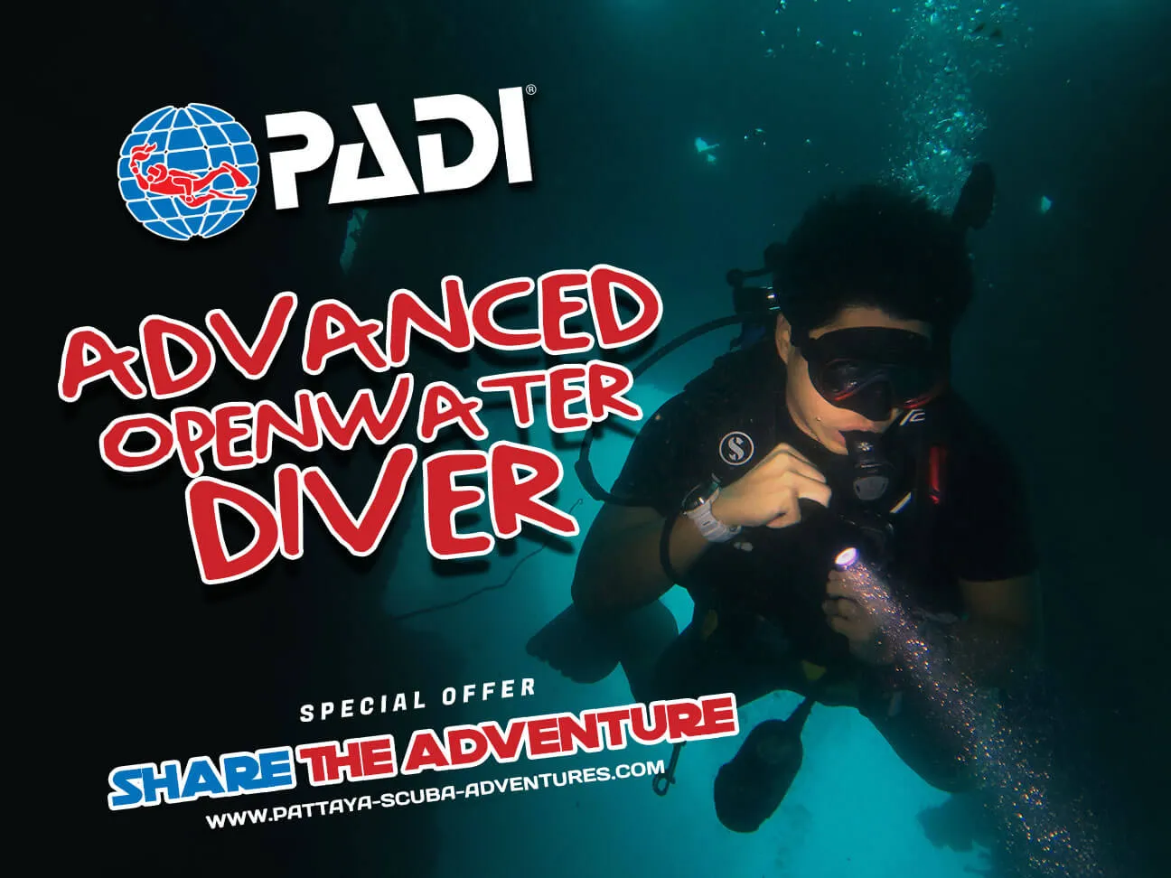 PADI Advanced Diver Course Pattaya Scuba Adventures
