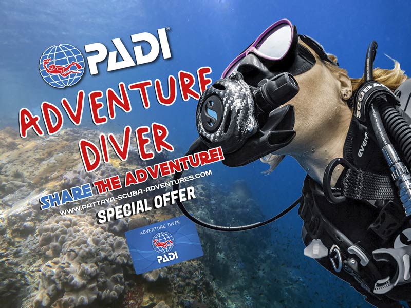 PADI Adventure Diver Course Pattaya Thailand