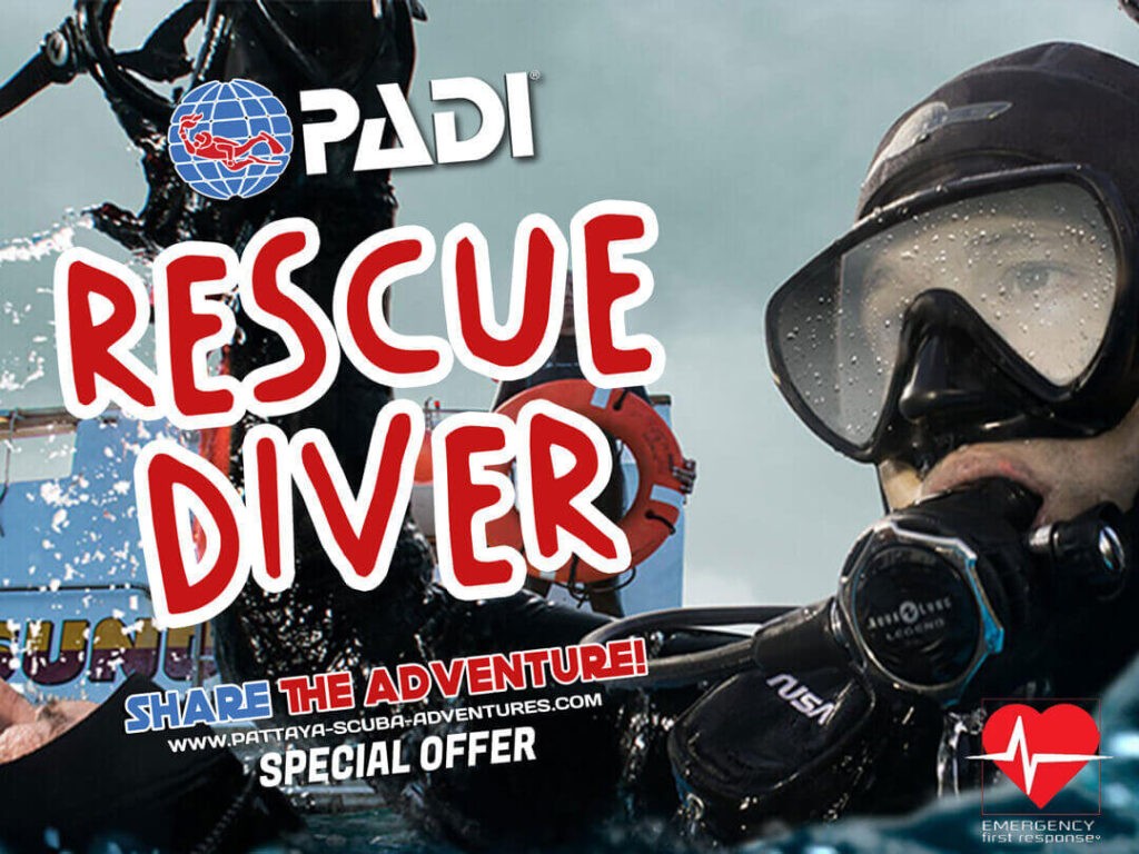PADI Rescue Diver Course Pattaya-Scuba Adventures Thailand