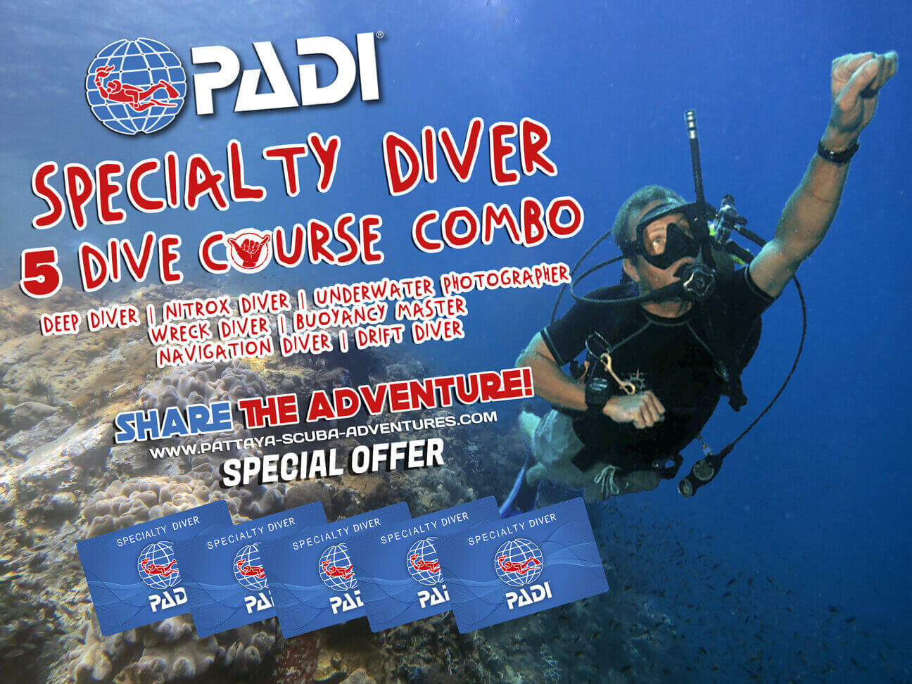 PADI Specialty Courses Combo Special Offer