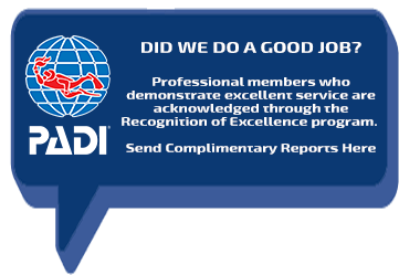PADI Certificate of Excellence