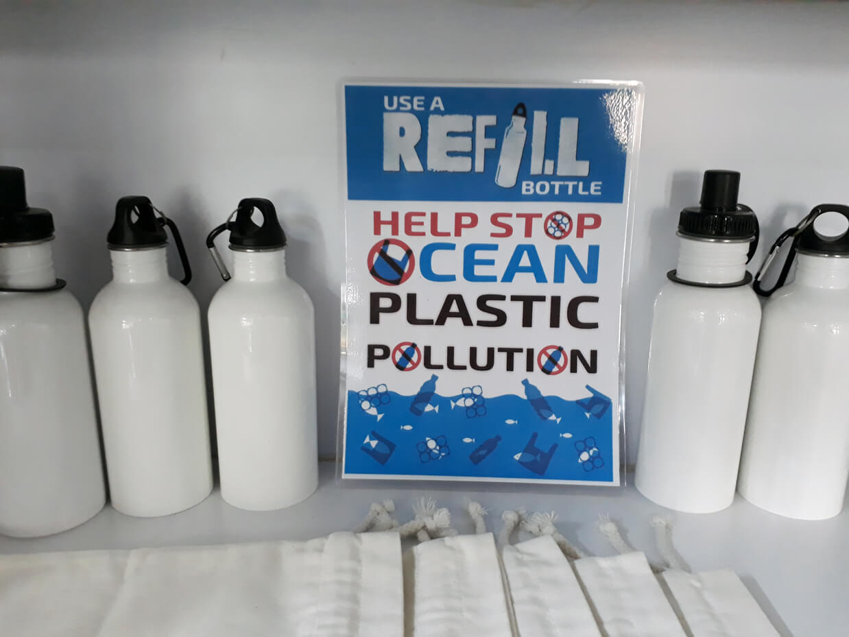 Reduce Plastic Pollution Use a refill bottle - Pattaya Scuba Adventures