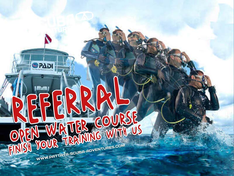 Open water Diver Referral-course pattaya thailand