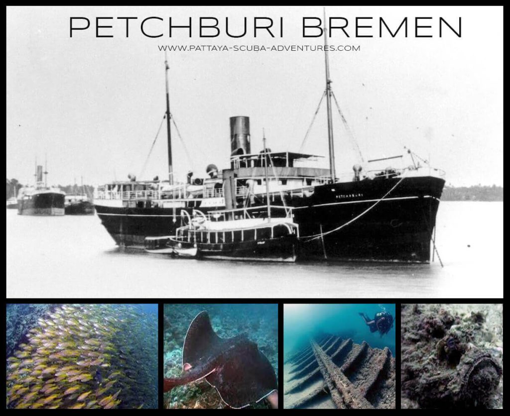 Petchaburi Bremen WRECK DIVING near PATTAYA