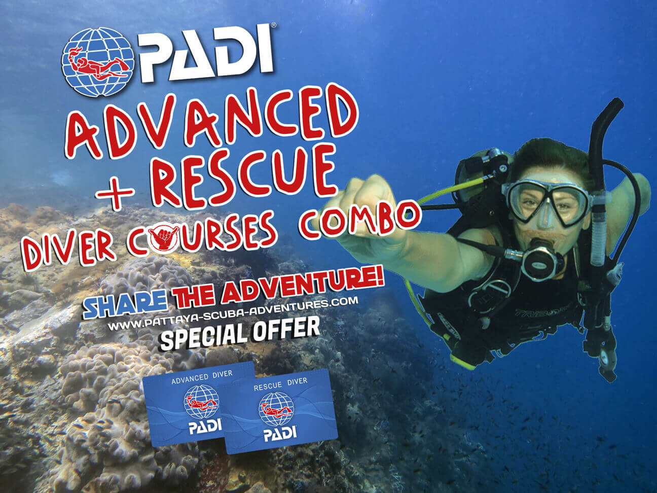 PADI Advanced and Rescue Diver Package